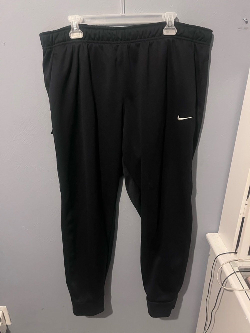 Nike Black Hoodie with White Swoosh and Lettering